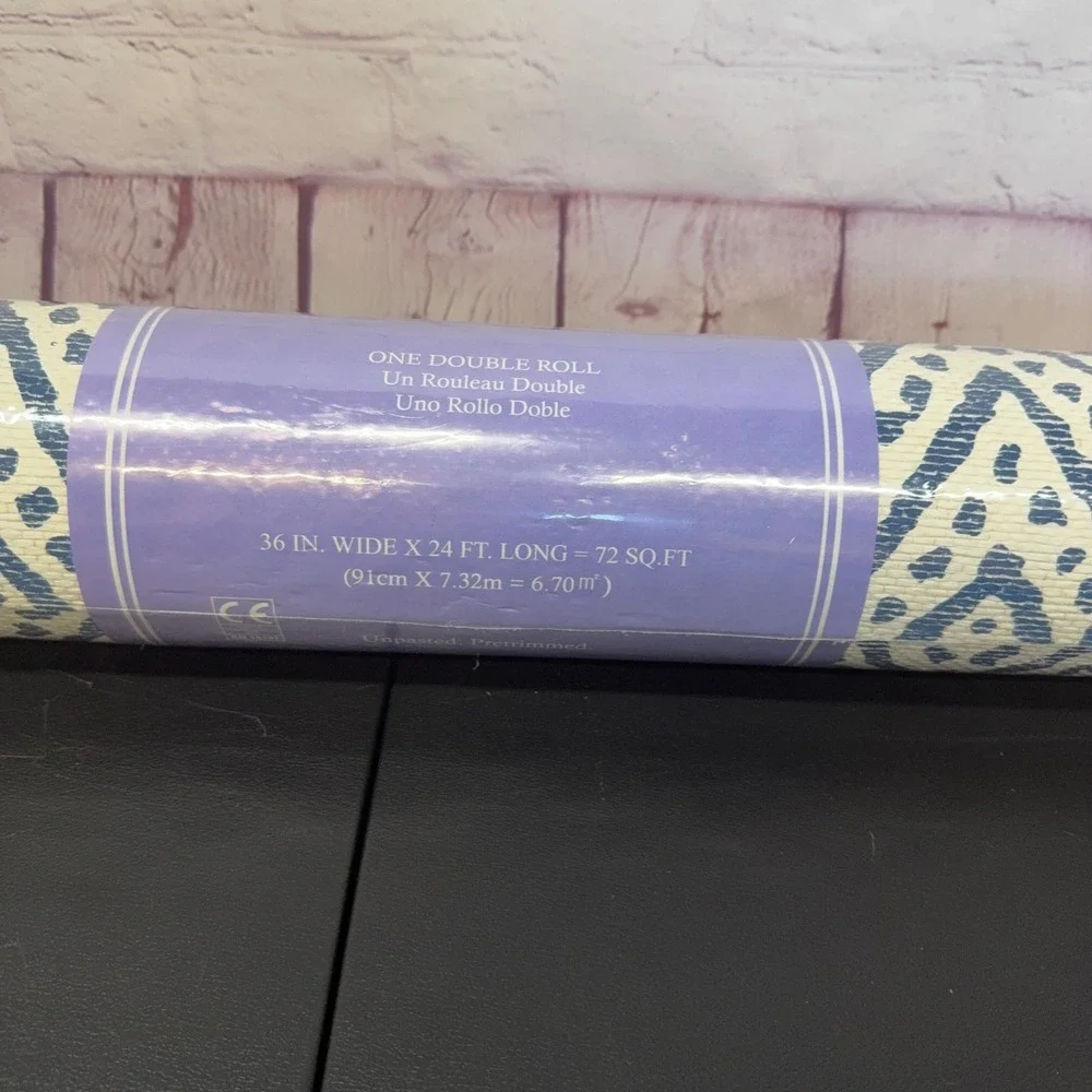 Anna French AT78766 Vero Navy Geometric Wallpaper Double Roll 72 SQ FT